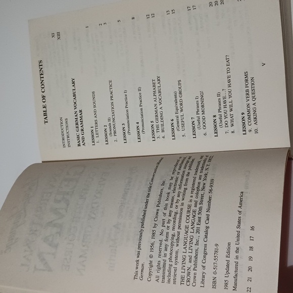 2/$20 Living Language Conversational German 1985 Updated Edition Paperback Book - Picture 3 of 5